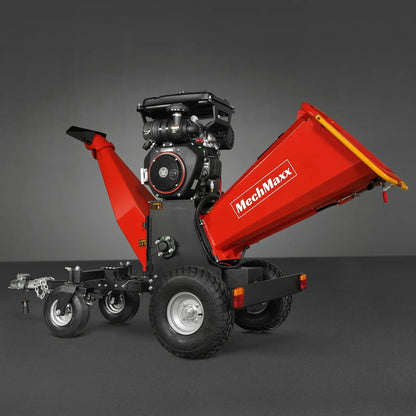 8 inch ZONSEN E-Start 1000cc 35hp Gas Powered 4 - Wheel Drum Wood Chipper with Taillight , B200