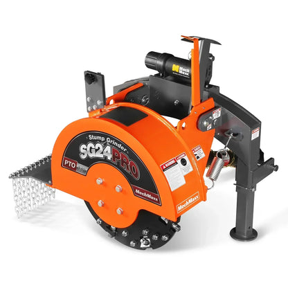 3-Point PTO Stump Grinder with 34 Carbide Teeth (PTO Shaft Included with Slip Clutch),  for 15-45HP Tractor,  SG24PRO