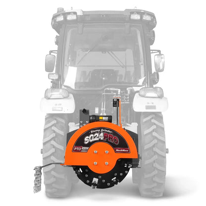 3-Point PTO Stump Grinder with 34 Carbide Teeth (PTO Shaft Included with Slip Clutch),  for 15-45HP Tractor,  SG24PRO